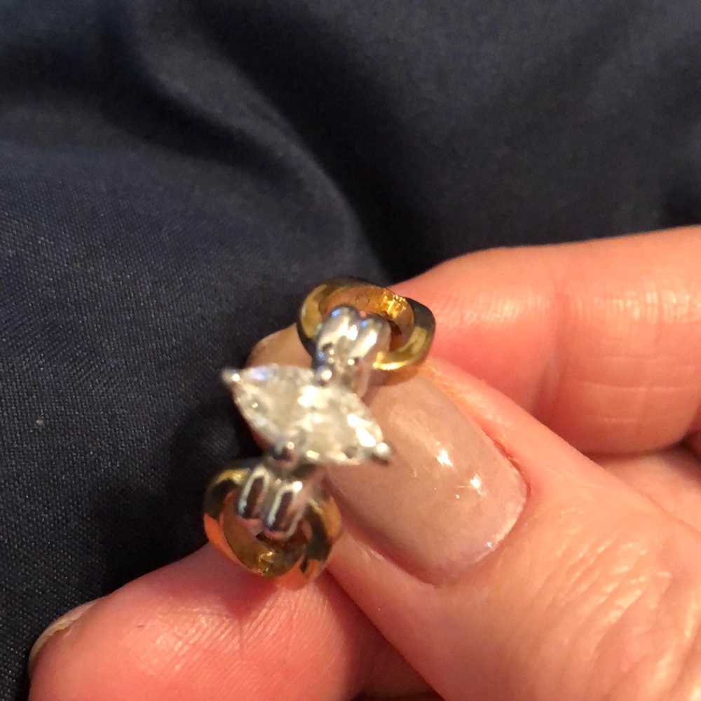 Gold plated CZ ring